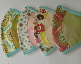 Handmade face mask - SMALL ADULT 007 - 100% cotton nosewire adjustable earloops