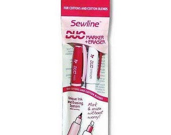 Sewline Duo Marker & Eraser Pen (Medium Point) SL021 - for English Paper Piecing