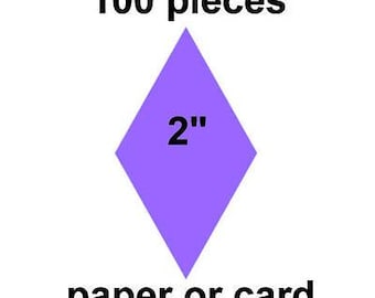 2 inch Diamonds - 100 per pack - Paper or Card - English Paper Piecing