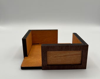 Handcrafted Wooden Coaster Holder, Rustic & Elegant Home Decor