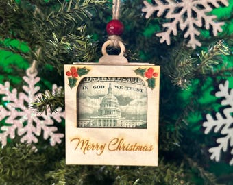 Money Holder Christmas Ornament - Personalized Keepsake - A Fun & Unique Way to Gift Cash