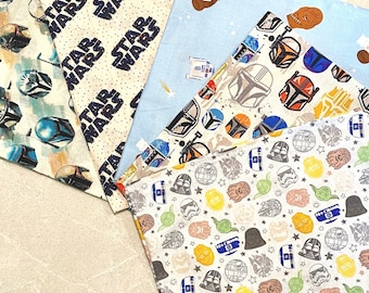 Star Wars Themed Reusable Napkins/Cloths (Set of 5), Multiple patterns available