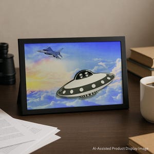 UFO-Themed Dimensional Wall Art – Evasive Maneuvers