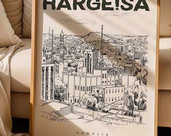 Hargeisa Print, Hargeisa Poster, Somalia Wall Art Print, Hargeisa Lover Gift
