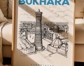 Bukhara Print, Bukhara Poster, Uzbekistan Wall Art Print, Bukhara Lover Gift