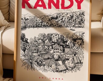 Kandy Print, Kandy Poster, Sri Lanka Wall Art Print, Kandy Lover Gift