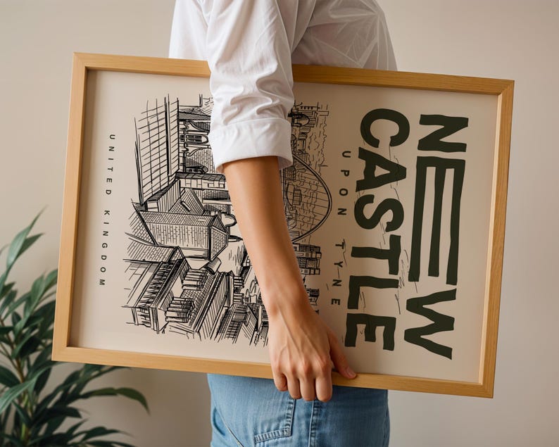This New Castle Upon Tyne cityscape poster brings together the spirit of the city with a visually appealing skyline composition inspired by its iconic riverfront identity. Created as a high-quality New Castle Upon Tyne city wall art print, it adds depth and character to any space, making it a meaningful gift for lovers of travel, architecture, and British city decor.
