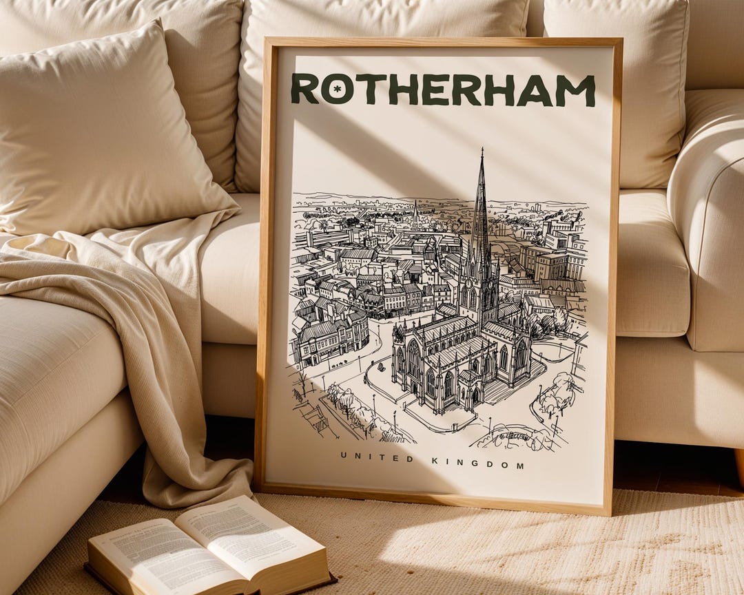 Instant Print Rotherham Rotherham Print, Rotherham Poster, United Kingdom Wall Art Print ...