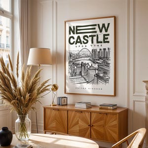 This New Castle Upon Tyne cityscape poster highlights the unique character of the city through a balanced composition of historic landmarks and contemporary structures. Designed as a premium New Castle Upon Tyne city wall art print, it brings a refined and stylish touch to both classic and modern home decor.