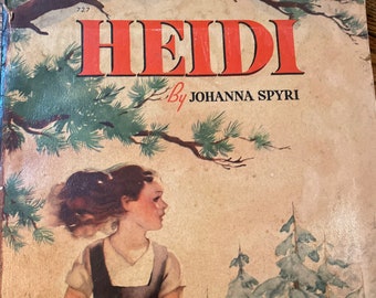 Vintage antique 1934 Heidi paperback book by Johanna Spyri