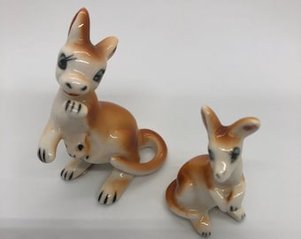 Vintage kangaroo figurines
