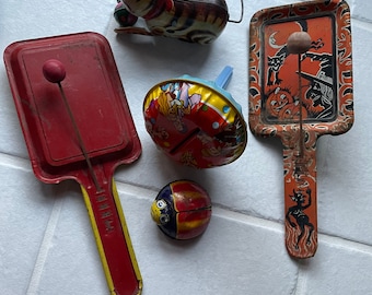 Vintage metal toys, set of 4
