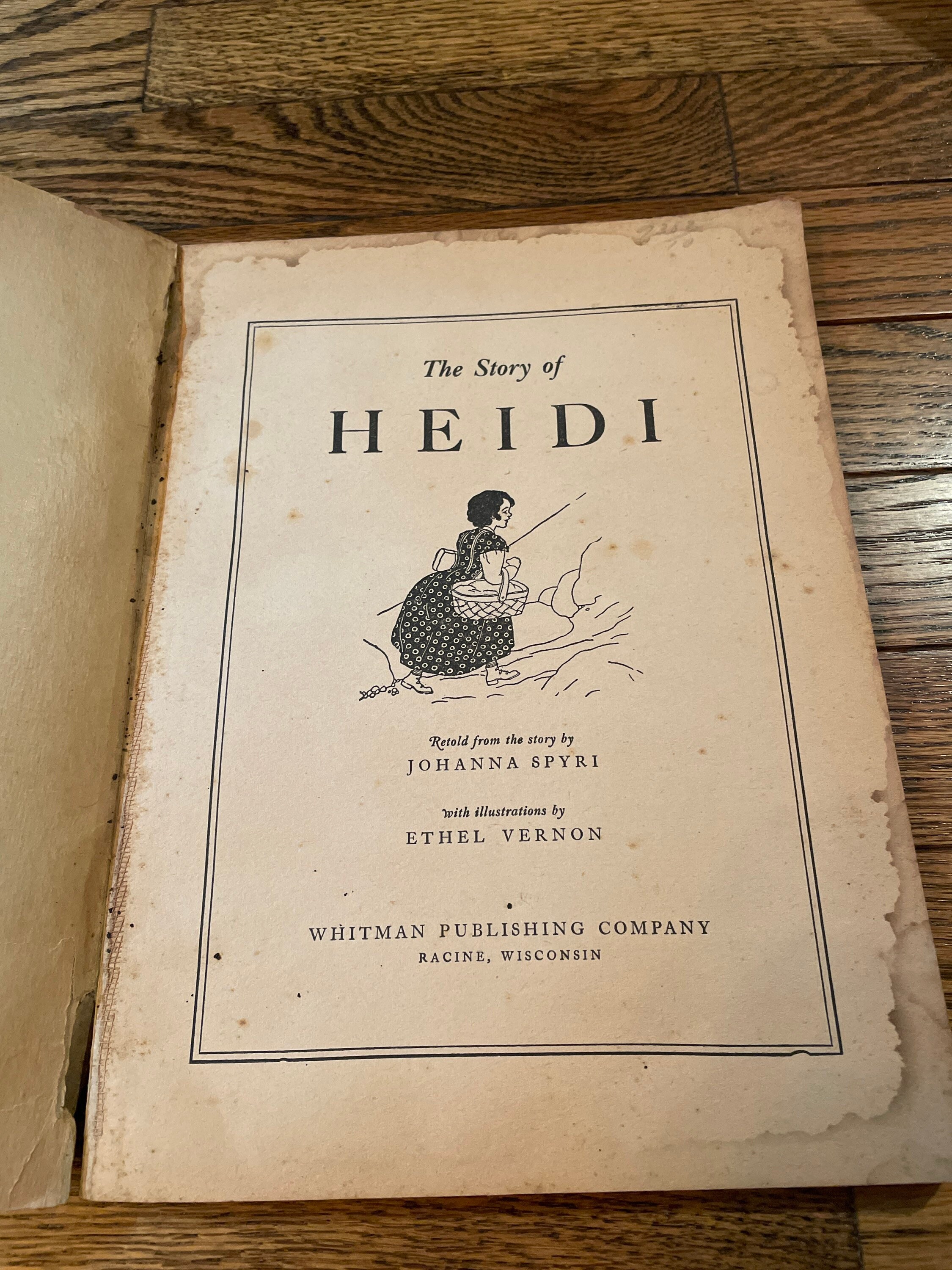 Vintage Antique 1934 Heidi Paperback Book by Johanna Spyri - Etsy