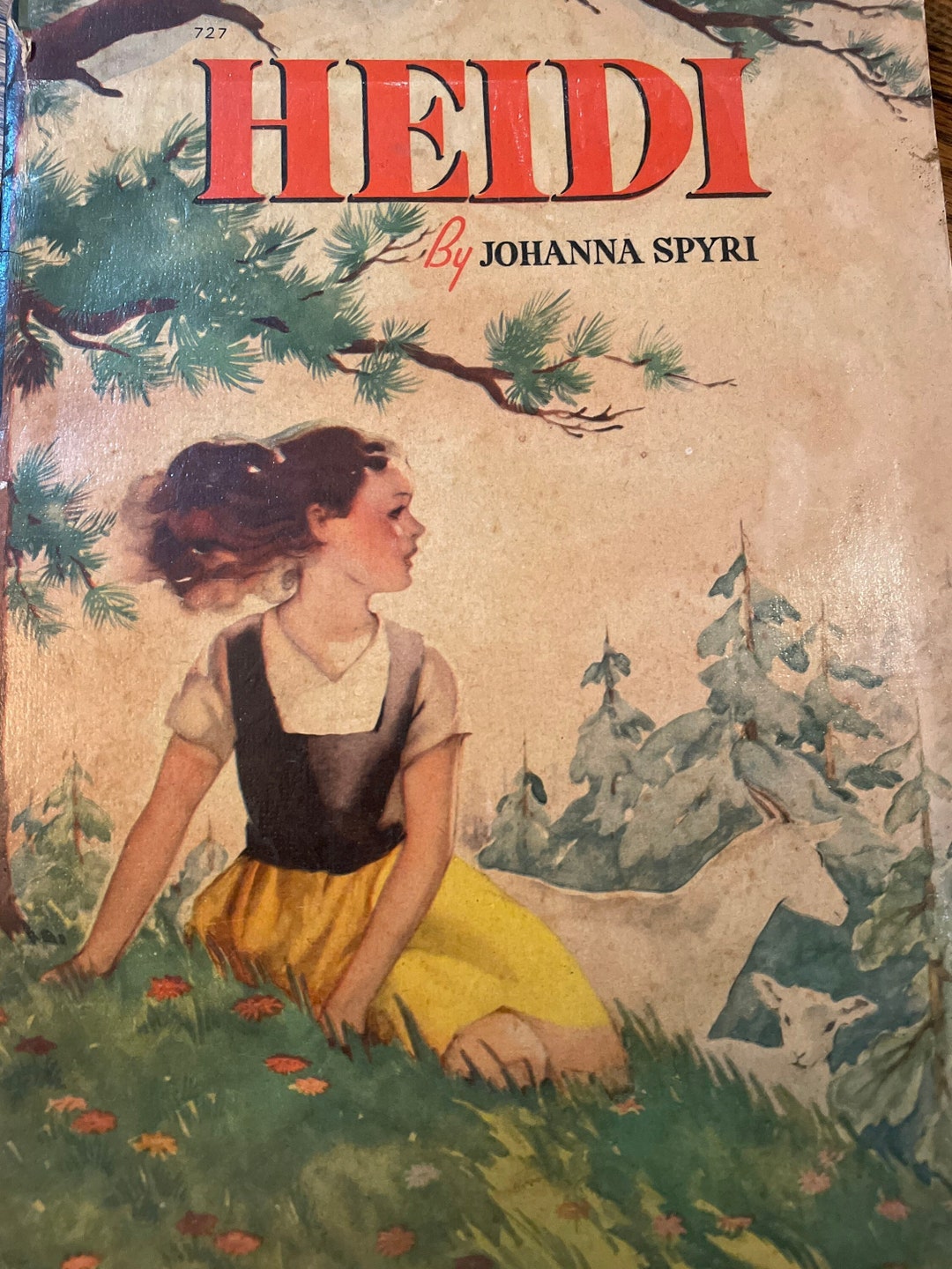 HEIDI 絵本 Johanna Spyri Vintage Antique 1934 Heidi Paperback Book by Johanna Spyri