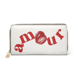 Elegante Leder Frauen Brieftasche, Reißverschluss Brieftasche, rote Brieftasche für Frauen, minimalistische Brieftasche, süße Brieftasche, adrette Sachen
