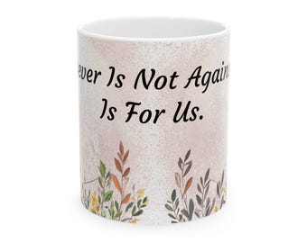 Floral Quote Coffee Mug: Inspirational Bible Verse Gift