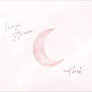 Biglietto d'auguri per San Valentino/Anniversario/Apprezzamento/Amore: "Ti amo fino alla luna e ritorno!"