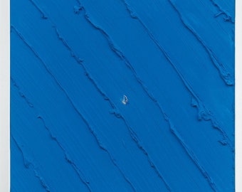 Segelboot Gemälde - Strukturierte Meerlandschaft | Minimalistische nautische Wandkunst