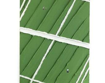 Tennis Painting – Textured Green Court Wall Art – Minimalist Sports Canvas for Modern Decor