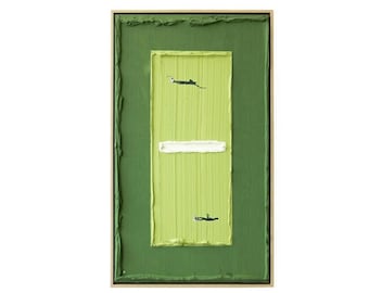 Tennis Painting – Textured Green Court Wall Art – Minimalist Acrylic Sports Artwork