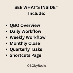 QuickBooks Online Bookkeeping Checklist - Small Business Workflow (PDF) image 2