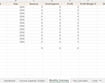 Etsy Seller Finance Tracker - Excel Spreadsheet (Digital Download)
