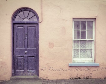 Door and window, peach color, Art Photography, pastel colors, wall decor, Home wall decor, office wall decor, Right On Strange, Europe