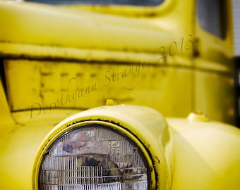 Antique Truck, yellow, art photography, memories, wall decor, vintage truck, cars, country life