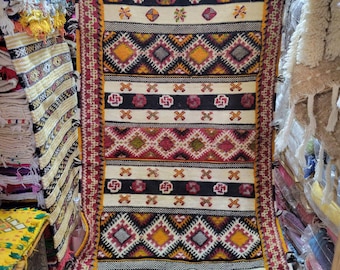 Glaoui Berber Rug: Handwoven Moroccan Taznakht Carpet, 3 ft x 6 ft