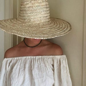 手作りモロッコ麦わらサンハット：ベルベル・ボヘミアン風インテリア