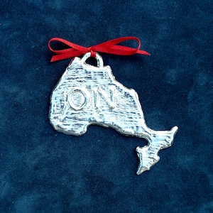 Pewter Ontario Ornament, ON