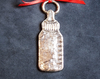 Pewter Baby Bottle Ornament
