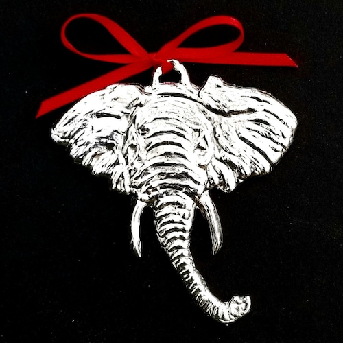 Pewter Elephant Ornament With Story Etsy