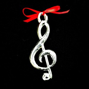 Pewter Treble Clef Ornament image 1