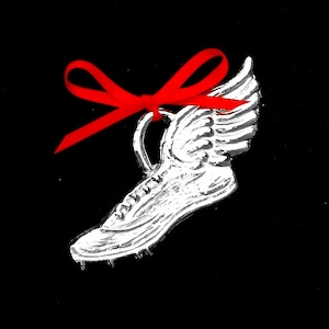 Pewter Track and Field Shoe Ornament