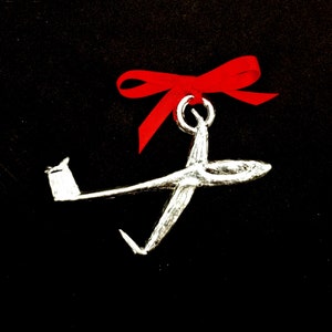 Sailplane Glider Pewter Ornament