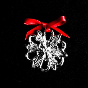 Pewter Poinsettia Ornament