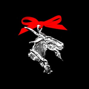 Goat Head Pewter Ornament