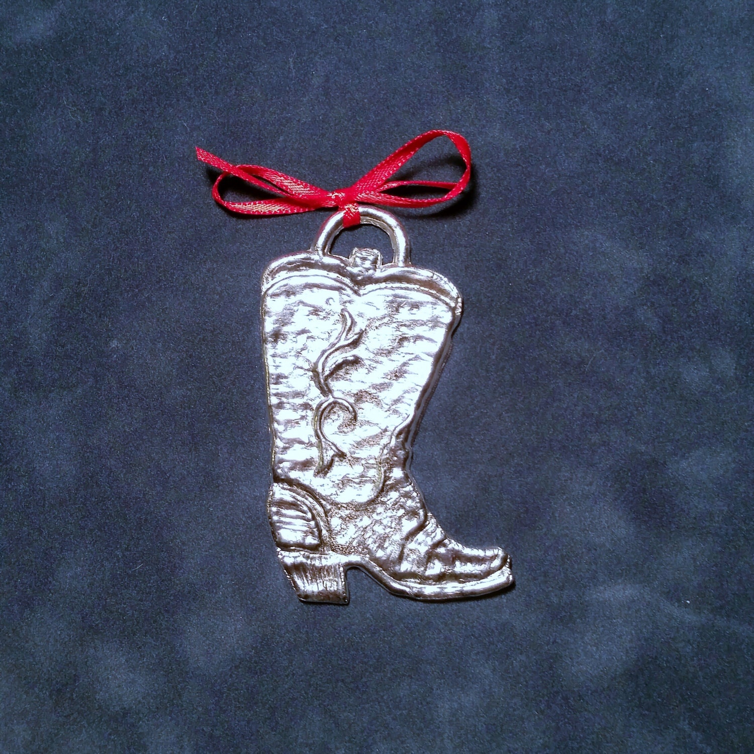 Pewter Cowboy Boot Ornament