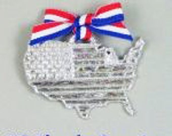 Pewter USA Ornament