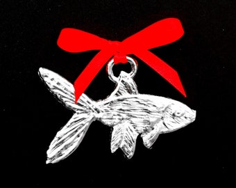 Goldfish Pewter Ornament