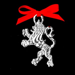 Royal Rampant Lion Pewter Ornament