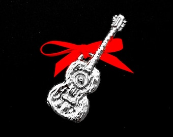 Acoustic Guitar Pewter Ornament