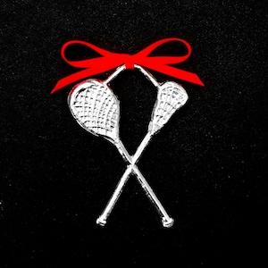 Pewter Lacrosse Ornament