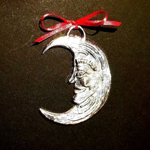 Pewter Moon Ornament