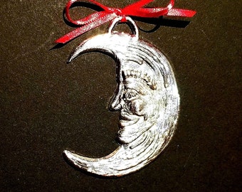 Pewter Moon Ornament