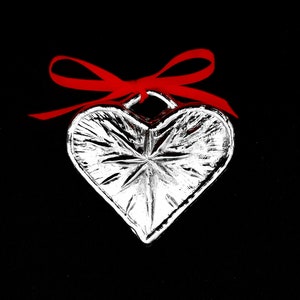 Pewter Star Heart Ornament