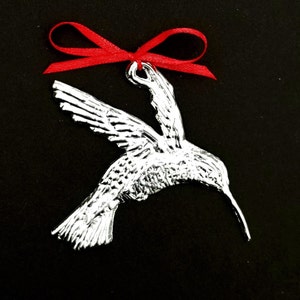 Pewter Hummingbird Ornament