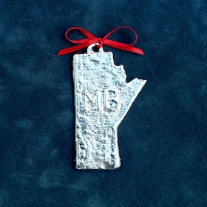Pewter Manitoba Ornament, MB