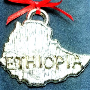 Pewter Ethiopia Ornament, Made in America image 2